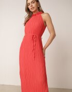 bisou's project Rochie Roșie cu Aplicații Decorative și Decolteu Halter cu Curea Material Dimnatti