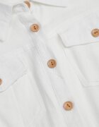 bisou's project Rochie tip cămașă albă din viscoză și in închisă cu nasturi cu cordon textil Fidilla