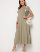 bisou's project Rochie Verde Cambrată din Bumbac Zeraviae