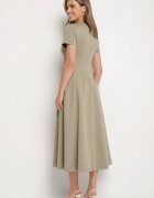 bisou's project Rochie Verde Cambrată din Bumbac Zeraviae
