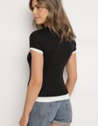 bisou's project Tricou Negru cu In cu croi ajustat Salionaria