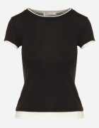 bisou's project Tricou Negru cu In cu croi ajustat Salionaria