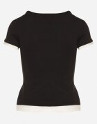 bisou's project Tricou Negru cu In cu croi ajustat Salionaria