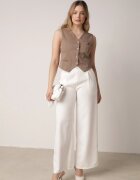 bisou's project Vestă Bej închis de costum cu imitație de buzunare Mawelin