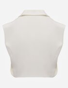 bisou's project Vestă de costum Albă Închisă cu nasture Tiamants