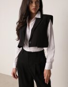 bisou's project Vestă Neagră De Costum Cu Nasturi Tiamants