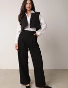 bisou's project Vestă Neagră De Costum Cu Nasturi Tiamants