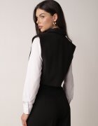 bisou's project Vestă Neagră De Costum Cu Nasturi Tiamants