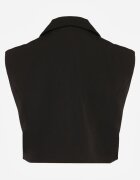 bisou's project Vestă Neagră De Costum Cu Nasturi Tiamants