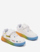 bl&ki Sneakers albi cu închidere cu scai și aplicații Setadwen