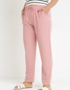 black&fish Pantaloni roz cu elastic în talie și cu craci lungi Jasela
