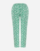 black&fish Pantaloni Verzi Înfloriți cu elastic în talie din viscoză Fredise