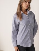 bludeise Cămașă bleumarin din bumbac cu croială clasică în dungi Belonia