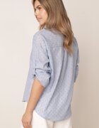 bludeise Cămașă oversized din țesătură plumetti cu fir metalic Hepsolea Albastru deschis