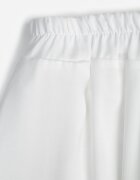 bludeise Pantaloni Albi Largi din Viscoză cu Talie Înaltă Rissalie