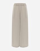 bludeise Pantaloni Largi Verde deschis din Viscoză cu Talie Înaltă Rissalie