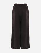 bludeise Pantaloni Negri Largi cu Elastic în Talie Agate