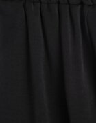 bludeise Pantaloni Negri Largi cu Elastic în Talie Agate