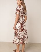 bludeise Rochie-cămașă din țesătură de bumbac cu broderie cu model floral Karicea Maro