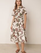 bludeise Rochie-cămașă din țesătură de bumbac cu broderie cu model floral Karicea Verde