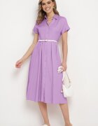 bludeise Rochie cămașă Mov cu In și Vâscoză Ircilla