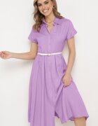 bludeise Rochie cămașă Mov cu In și Vâscoză Ircilla