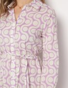 bludeise Rochie Violet-Bej din bumbac Mini cu model geometric Frenia