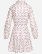 bludeise Rochie Violet-Bej din bumbac Mini cu model geometric Frenia