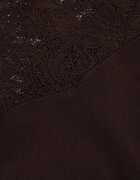  Bluză din tricot cu vâscoză decorată cu mâneci din dantelă și guler înalt Lushra Maro