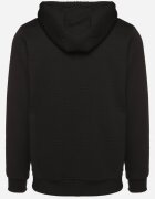  Bluza Neagră cu fermoar din Bumbac și Glugă și Șnururi Decorative Bialise