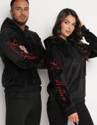  Bluză Neagră cu finisaj din fleece cu broderie pe mâneci Marianesa