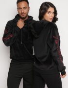  Bluză Neagră cu finisaj din fleece cu broderie pe mâneci Marianesa