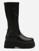 bosido Botine Negre cu Talpă Groasă și Carâmb Mulat Flariave