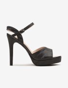 bosido Sandale Negre Toc stiletto cu Platformă cu Model Abstract Lisandea