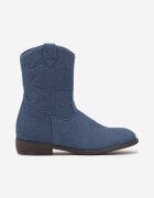  Botine Albastre Cowboy cu Cusături Blenikava
