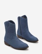  Botine Albastre Cowboy cu Cusături Blenikava