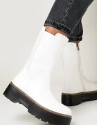  Botine Albe cu Talpă Groasă Wumet
