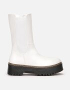  Botine Albe cu Talpă Groasă Wumet