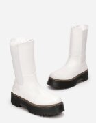  Botine Albe cu Talpă Groasă Wumet