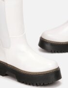  Botine Albe cu Talpă Groasă Wumet