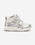  Botine Argintii Clibee în stil Sneakers cu Brant din Piele Decorate cu Cusături Romisya