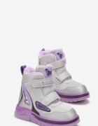  Botine argintiu-violet cu arici și căptușeală călduroasă și aplicații Naros