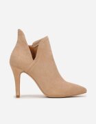  Botine Bej închis cu toc cui cu decupaj lateral Secu