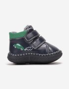  Botine Bleumarin-Verde cu Scai cu Talpă cu Bordură de Blană și Imprimeu Mașină Bellnia