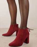  Botine Bordo cu toc cu șiret Arlitta