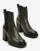  Botine Chelsea verzi Căptușite pe platformă și toc Sorrina