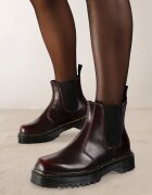 Botine Clasice Bordo cu Talpă Plată Tip Chelsea Irithen