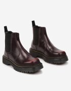  Botine Clasice Bordo cu Talpă Plată Tip Chelsea Irithen