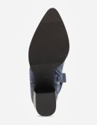  Botine Cowboy Bleumarin cu Toc și Broderie Laora