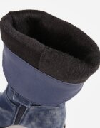  Botine Cowboy Bleumarin cu Toc și Broderie Laora